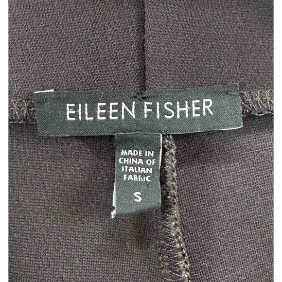 EILEEN FISHER Pants Size S Washable Stretch Crepe Straight Ankle Pull On Brown - Picture 7 of 11